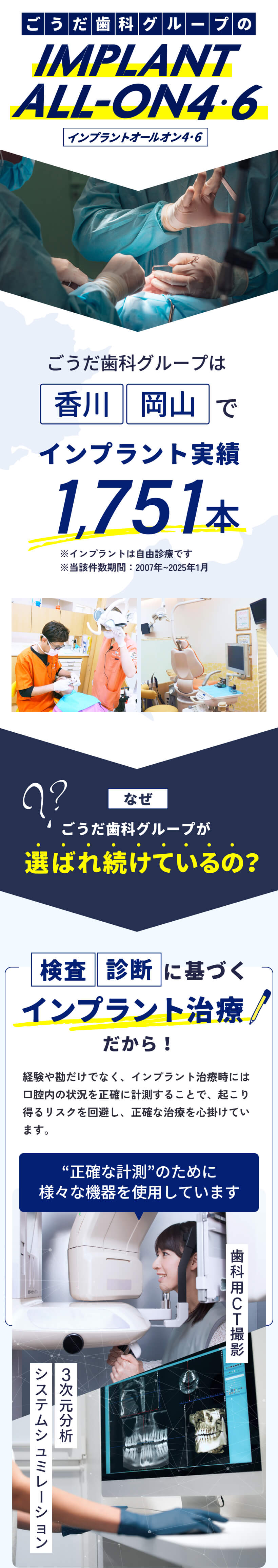 ごうだ歯科グループのインプラントオールオン4・6